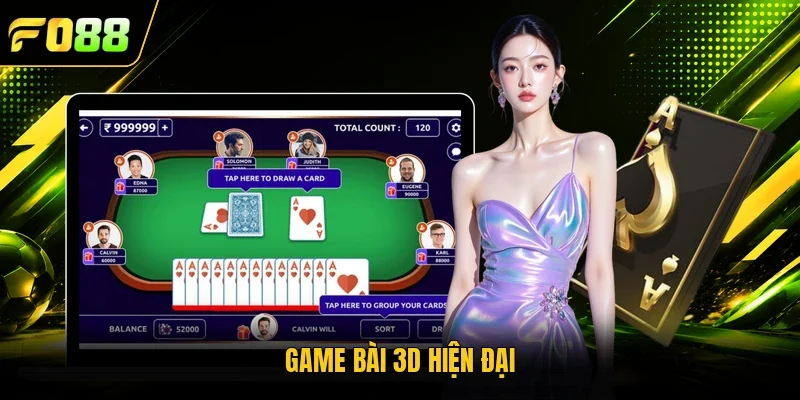 Game bài 3D hiện đại