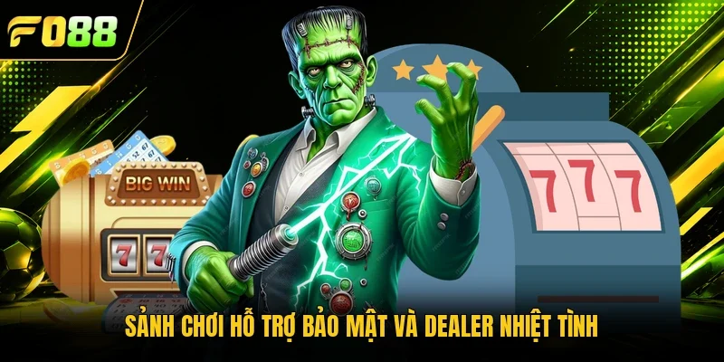 Sảnh chơi hỗ trợ bảo mật và dealer nhiệt tình