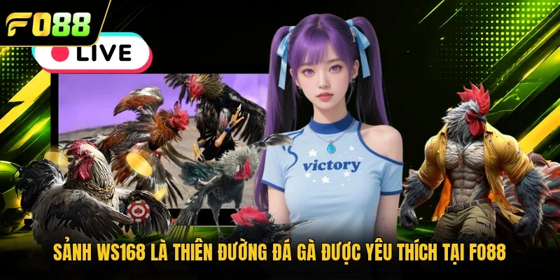 Sảnh WS168 là thiên đường đá gà được yêu thích tại Fo88 